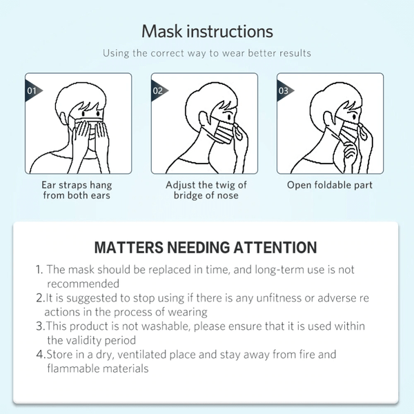 Disposable Mouth Face Mask Anti-Dust 3 Layer Mouth Masks Soft Breathable